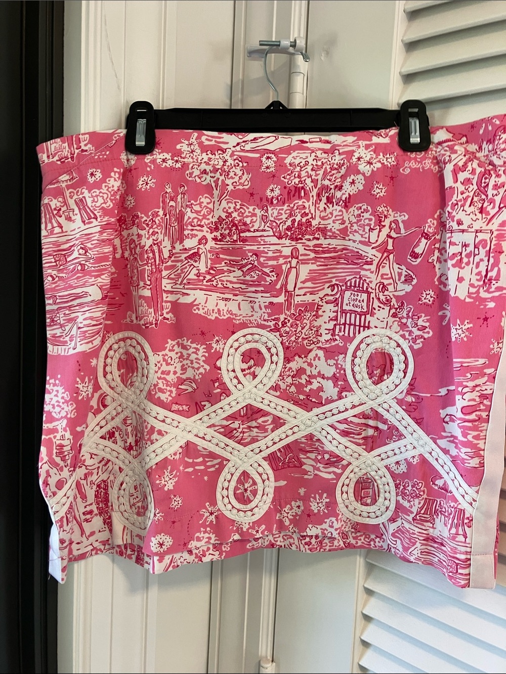 Lilly Pulitzer Pink Toile Skirt.